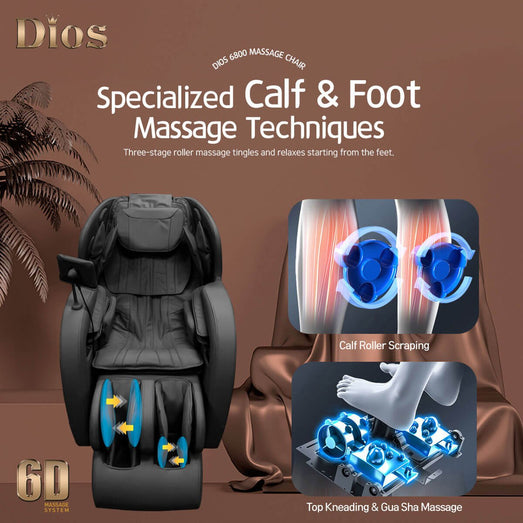 Kahuna Dios - 6800 Massage Chair 6D Dual Core Air Roller SL - track - Topture