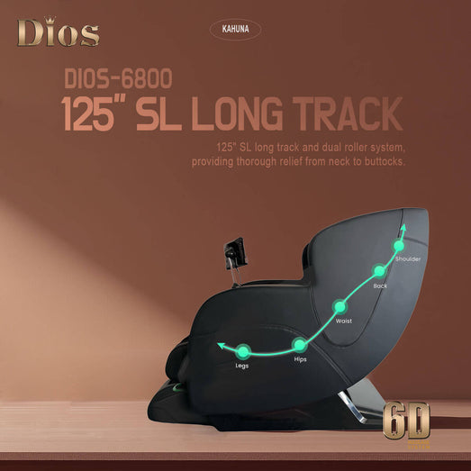 Kahuna Dios - 6800 Massage Chair 6D Dual Core Air Roller SL - track - Topture