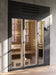 Kohler C1 Graphite Grey sauna with glass front in a modern home interior