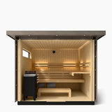 Kohler C2 Outdoor Sauna Kit - Weathered Grey Spruce | 3, 5 or 6 Person - Topture