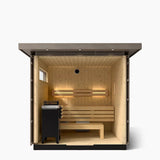 Kohler C2 Outdoor Sauna Kit - Weathered Grey Spruce | 3, 5 or 6 Person - Topture