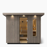 Kohler C2 Outdoor Sauna Kit - Weathered Grey Spruce | 3, 5 or 6 Person - Topture