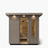Kohler C2 Outdoor Sauna Kit - Weathered Grey Spruce | 3, 5 or 6 Person - Topture