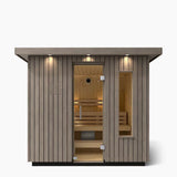 Kohler C2 Outdoor Sauna Kit - Weathered Grey Spruce | 3, 5 or 6 Person - Topture