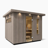 Kohler C2 Outdoor Sauna Kit - Weathered Grey Spruce | 3, 5 or 6 Person - Topture