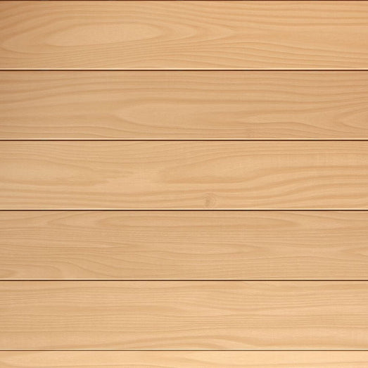 Wood cladding texture detail from the Kohler C2 outdoor sauna