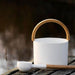 KOLO 1 Gallon Sauna Bucket+Ladle Aluminum & Bamboo | Black or White - Topture