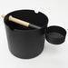 KOLO black sauna bucket with bamboo-handle ladle and dish