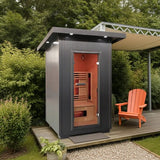 Logan 2 - Person Outdoor Infrared Sauna - Topture
