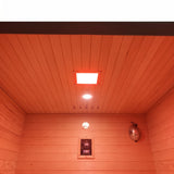 Logan 200D6 sauna ceiling with infrared panel, light and oxygen ionizer