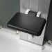 Mesa 500XL steam shower black folding seat mounted to the side wall, detail