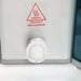 Mesa 802L steam shower steam outlet vent with red Caution Hot surface warning label