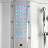 Mesa 807A illuminated blue LED massage jet column on the silver back panel