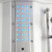 Mesa 807A illuminated blue LED massage jet column on the silver back panel