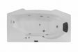 Overhead view of the Mesa 807A white whirlpool tub with multiple jets