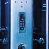 Mesa 9090 steam shower stainless control panel with digital display and button keypad