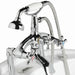 Detail of chrome telephone faucet and handshower on the Mesa BT-062 Malibu tub