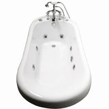 Top view of Mesa BT-062 Malibu whirlpool tub showing interior jets and faucet