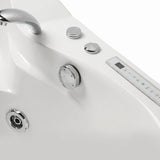 Close-up of Mesa BT-084 chrome buttons and side control keypad