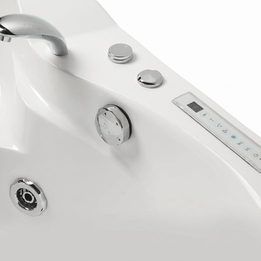 Close-up of Mesa BT-084 chrome buttons and side control keypad