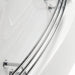 Chrome curved grab rail mounted on the white Mesa BT-084 tub rim