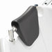 Black padded adjustable headrest on the corner of the Mesa BT-084 tub