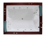 Mesa Monterey BT-0502 bathtub top view showing whirlpool jets and headrests