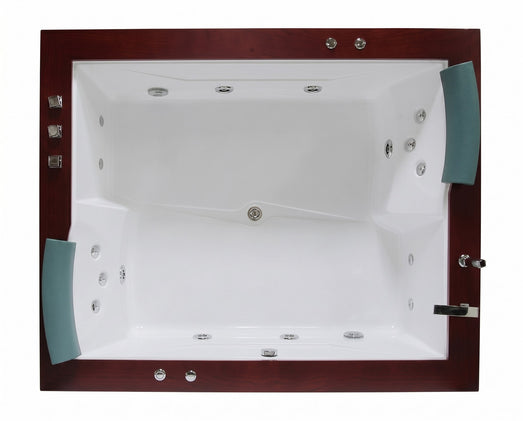 Mesa Monterey BT-0502 bathtub top view showing whirlpool jets and headrests