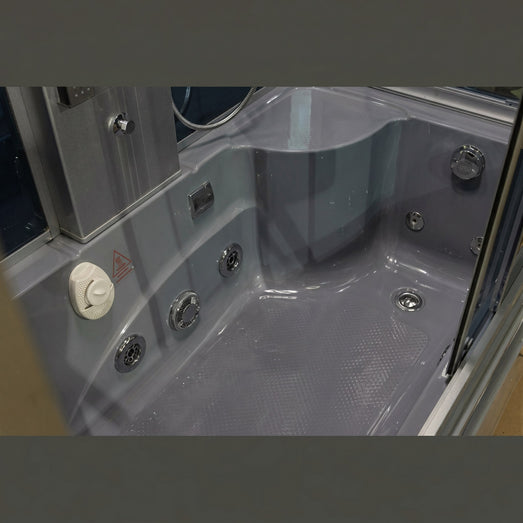 Interior of the Mesa WS-501 acrylic soaking tub showing hydromassage jets and seating