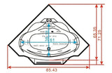 Mesa WS - 608A/WS - 608P Steam Shower Jetted Tub Combination - Topture