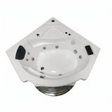 Mesa WS-609A corner whirlpool tub basin viewed from overhead