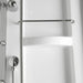 Mesa WS-609A chrome grab bar mounted along the white shower wall