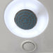 Mesa WS-609A ceiling rainfall showerhead and recessed light close-up