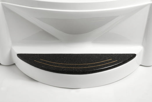 Mesa WS-609A molded white seat with black non-slip step insert
