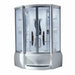 Mesa WS-609A corner steam shower tub combo full unit, clear glass front