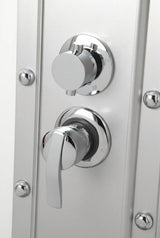 Mesa WS-609A chrome diverter and mixer valve handles close-up