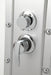 Mesa WS-609A chrome diverter and mixer valve handles close-up