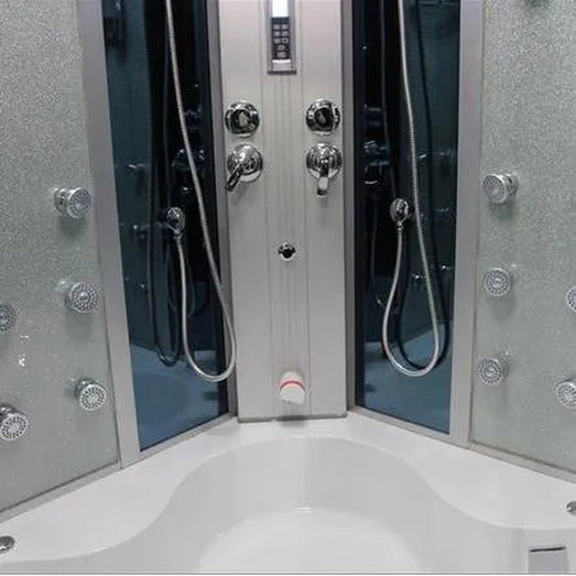 Mesa WS-701A control column with digital display above the white soaking tub