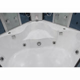 Top view of the Mesa WS-701A white tub base with whirlpool jets and headrests