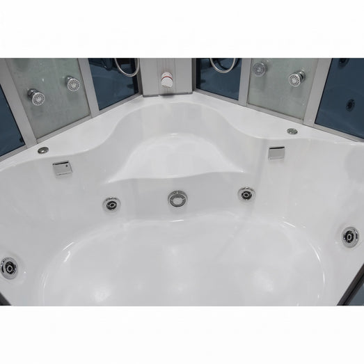 Top view of the Mesa WS-701A white tub base with whirlpool jets and headrests