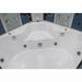 Top view of the Mesa WS-701A white tub base with whirlpool jets and headrests