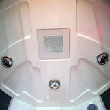 Mesa WS-702A steam shower interior ceiling with rain panel, light and speaker jets