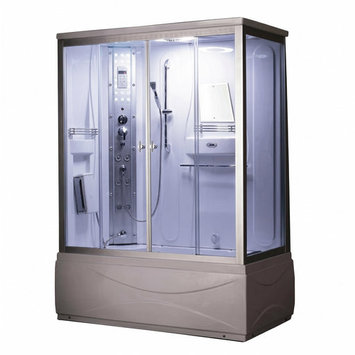 Mesa WS-905 steam shower tub combo full unit, left-hand configuration