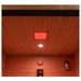 Pacific 400D6 ceiling infrared panel and light inside the sauna