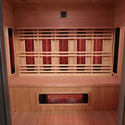 Pacific 400D6 interior back wall with full carbon infrared heater panels
