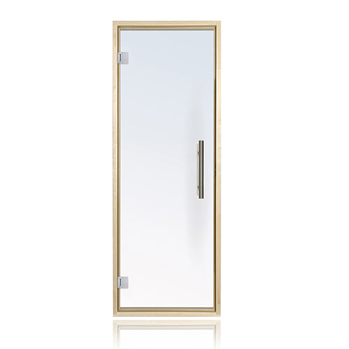 ProSaunas 24″ × 73″ Frameless Glass Sauna Door — Aspen frame, clear glass