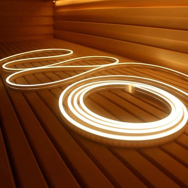 Prosaunas White Sauna Light Kit with Two 10' Flexible LED Strips - Topture