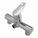 SaunaLife R3 barrel shower polished chrome mixer valve close-up on white