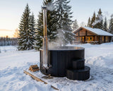 SaunaLife 6 - Person Wood - Fired Hot Tub | Model S4B/S4N - Topture