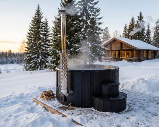 SaunaLife 6 - Person Wood - Fired Hot Tub | Model S4B/S4N - Topture